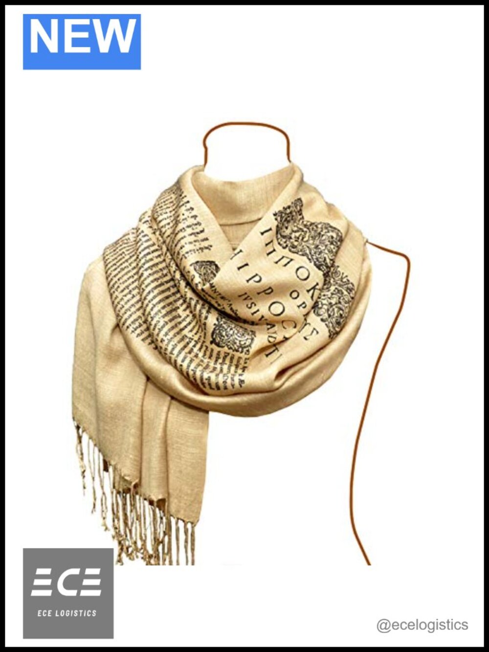 Hippocratic Oath Scarf Shawl Wrap 100% Acrylic Medical Gift One Size